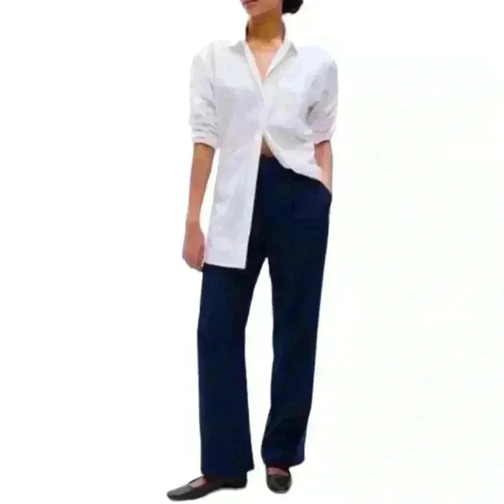 Women’s TENCEL& Lyocell Pleated Trousers By GAP-NWT